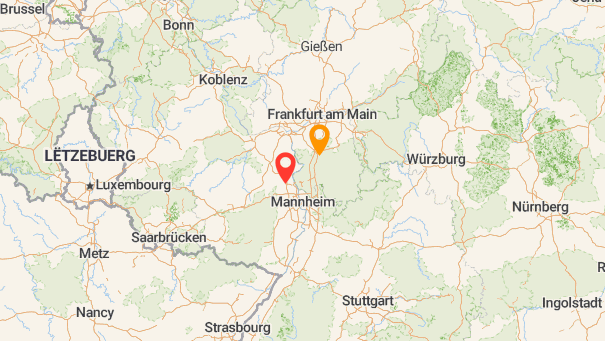 Map of company locations