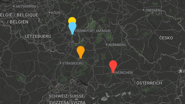 Map of company locations