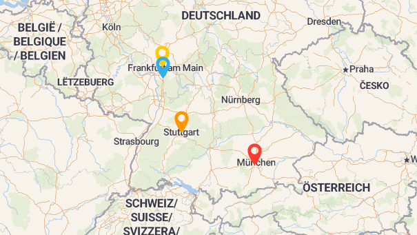 Map of company locations