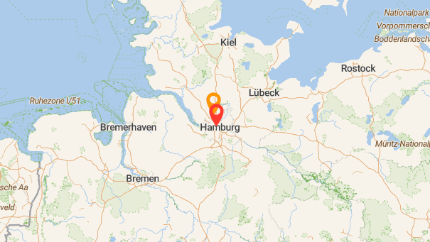 Map of company locations