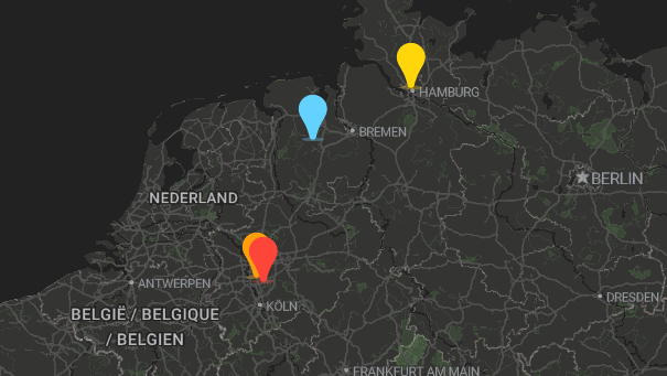 Map of company locations