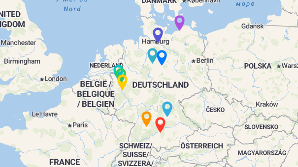 Map of company locations