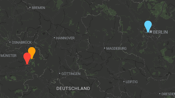 Map of company locations