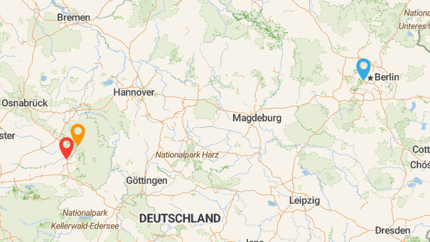 Map of company locations