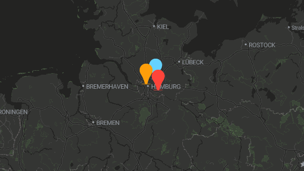 Map of company locations