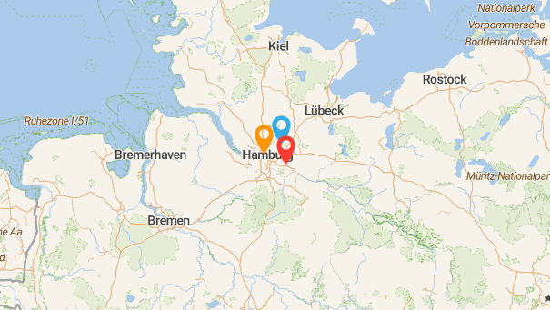Map of company locations