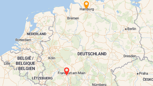 Map of company locations