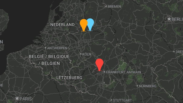Map of company locations