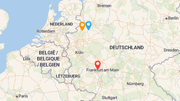 Map of company locations