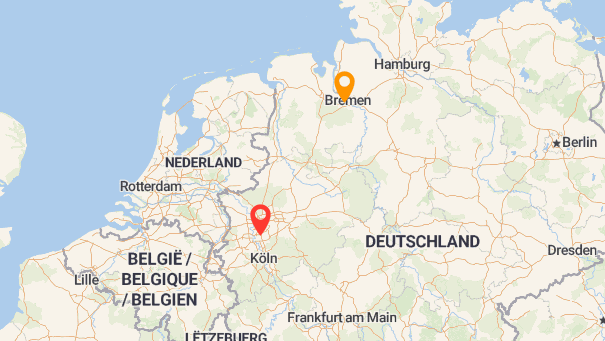 Map of company locations
