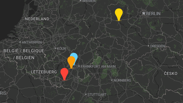 Map of company locations