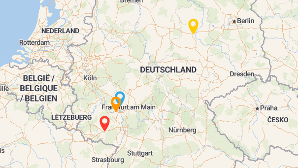 Map of company locations