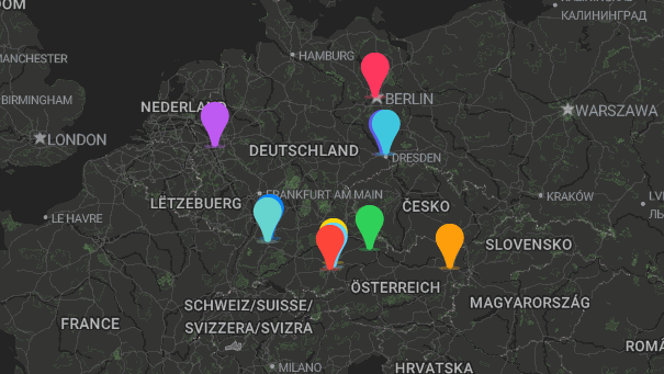 Map of company locations