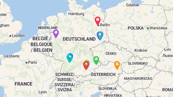 Map of company locations