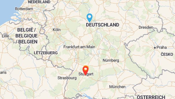 Map of company locations