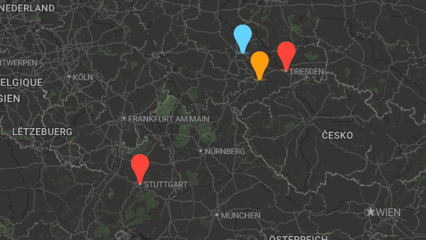 Map of company locations