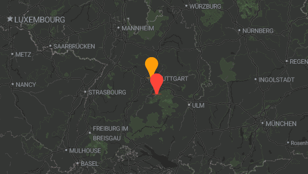 Map of company locations