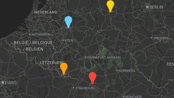 Map of company locations