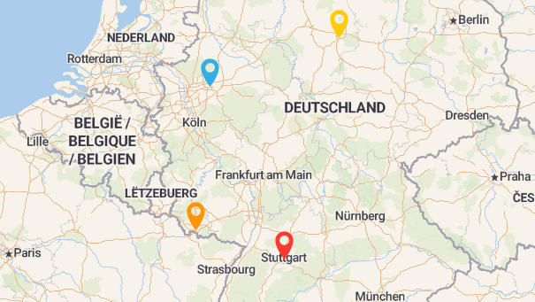 Map of company locations