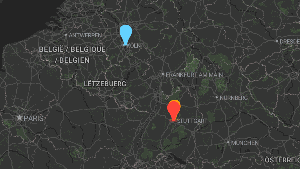 Map of company locations