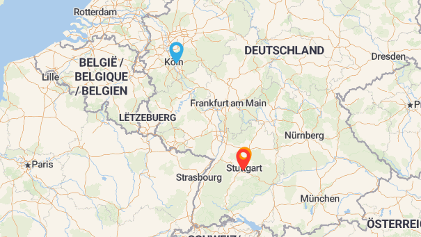 Map of company locations