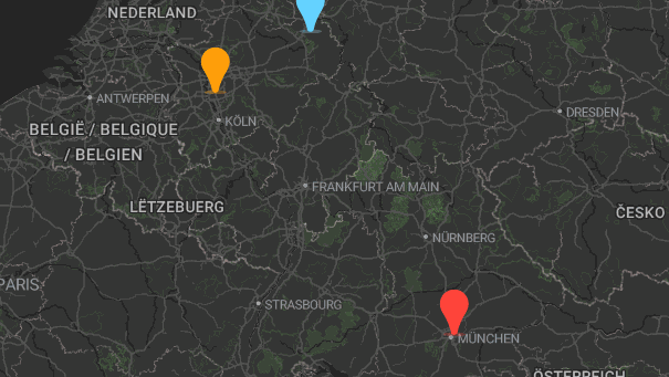 Map of company locations