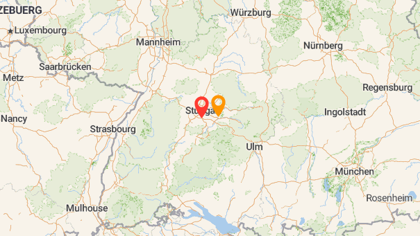 Map of company locations