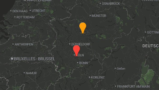 Map of company locations