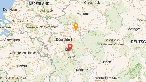 Map of company locations