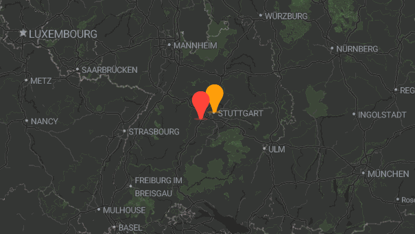 Map of company locations