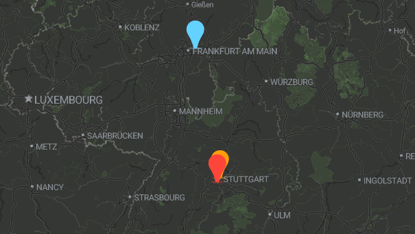 Map of company locations