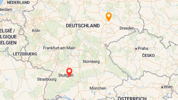 Map of company locations