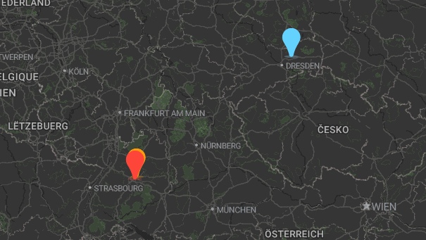 Map of company locations