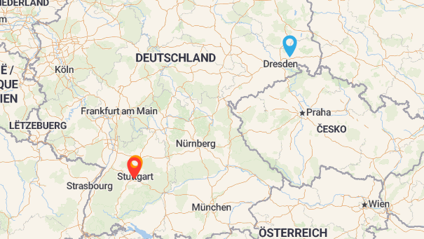 Map of company locations