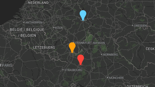 Map of company locations