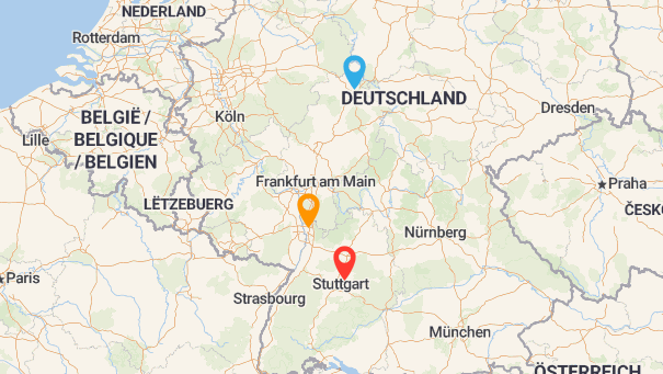Map of company locations