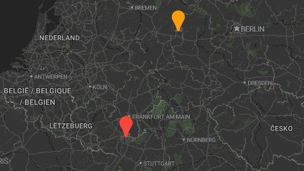 Map of company locations