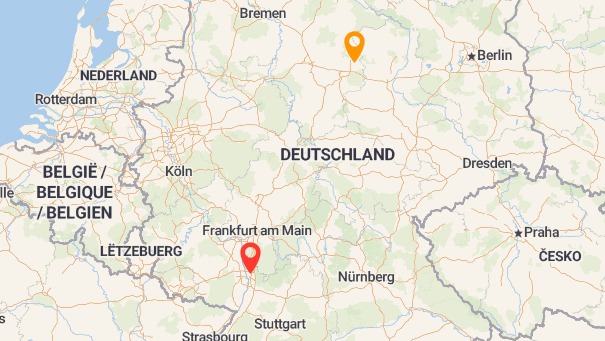 Map of company locations
