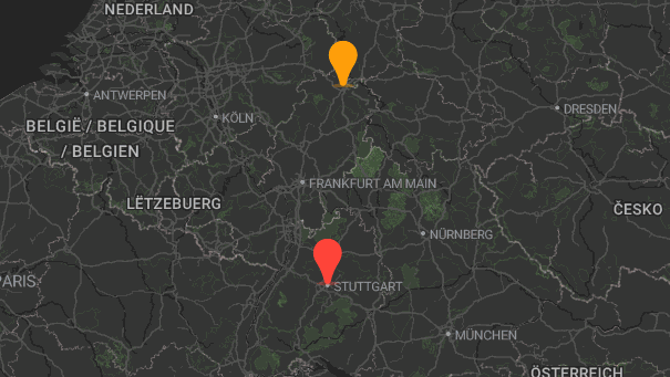 Map of company locations