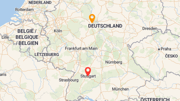 Map of company locations