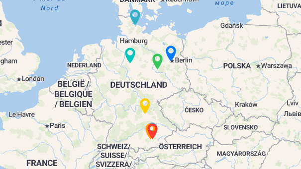 Map of company locations