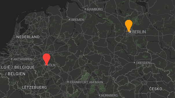 Map of company locations