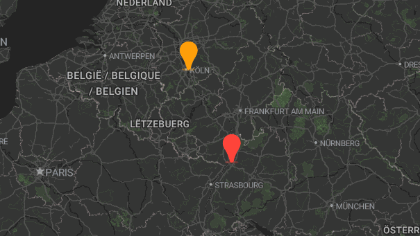 Map of company locations