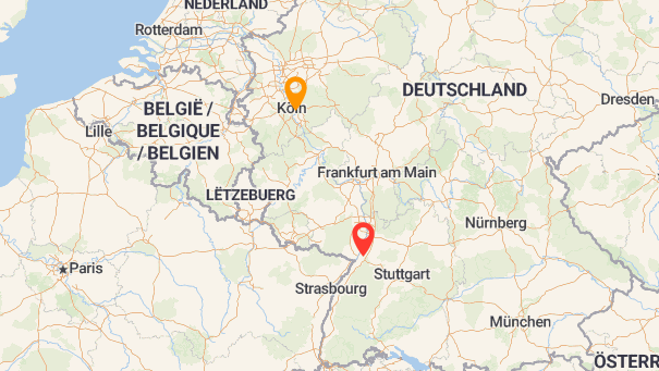 Map of company locations