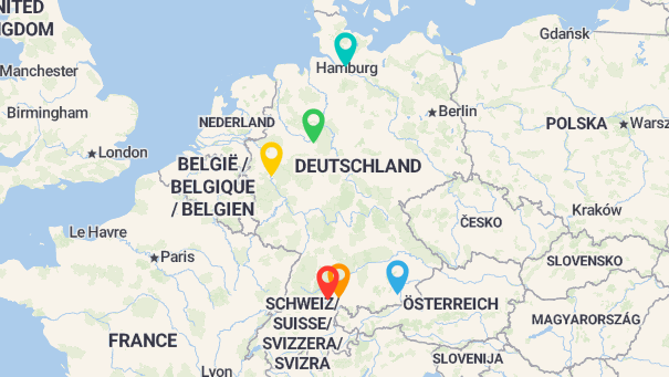 Map of company locations