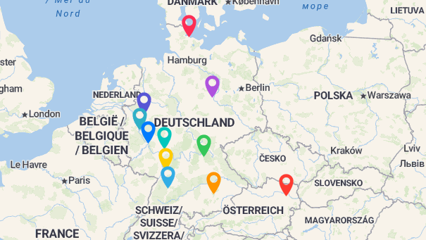 Map of company locations