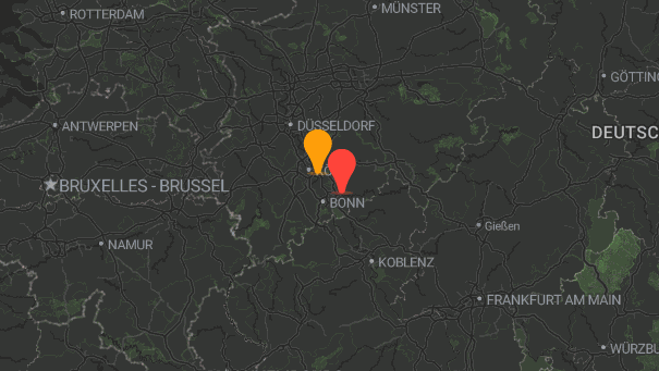 Map of company locations