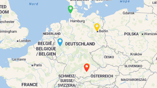Map of company locations
