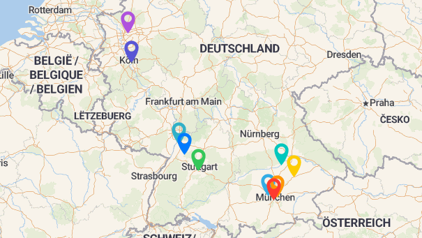 Map of company locations