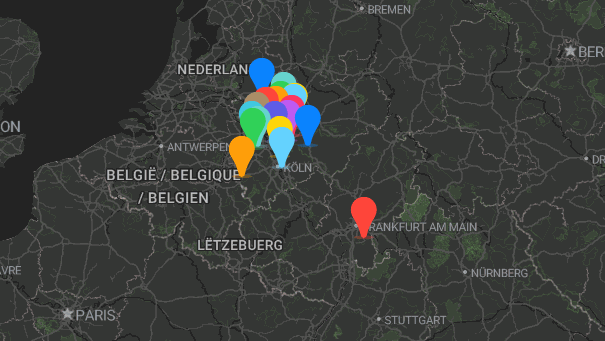 Map of company locations